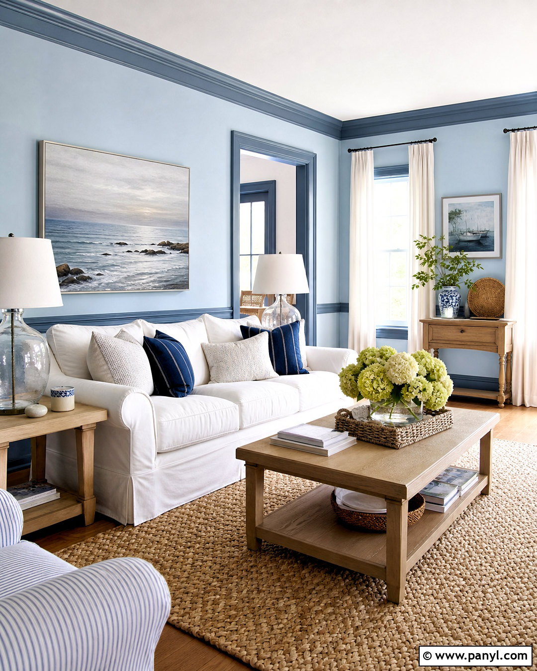 Blue Grey Trim With Pale Blue Walls - 20 grey trim interior ideas