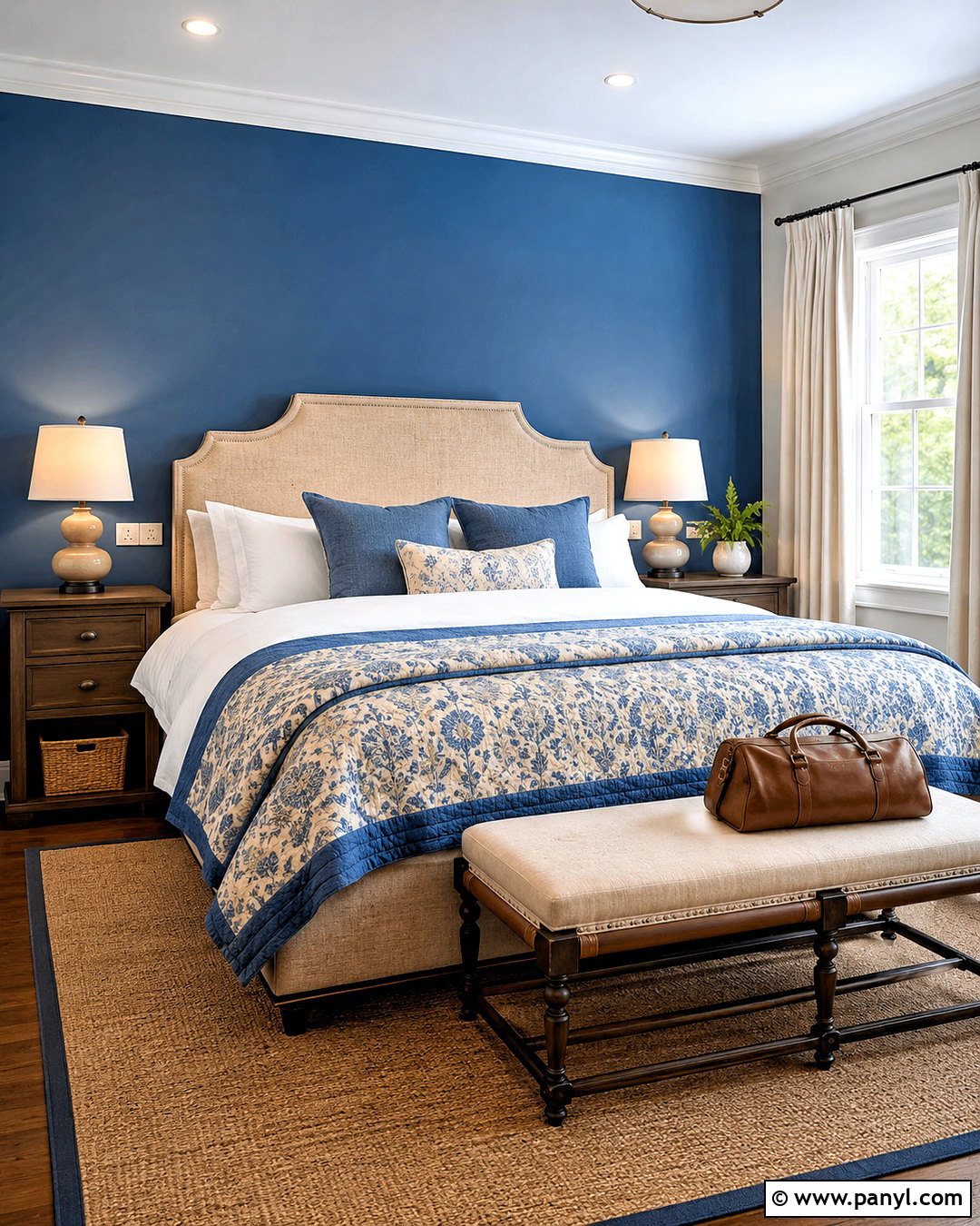 Blue Guest Room Accent Wall - 40 Blue Accent Wall Ideas
