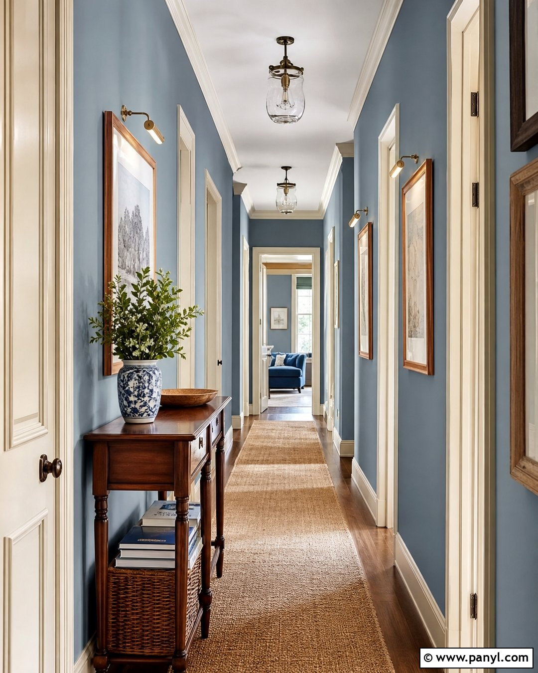 Blue Hallway Walls - 30 blue wall interior ideas