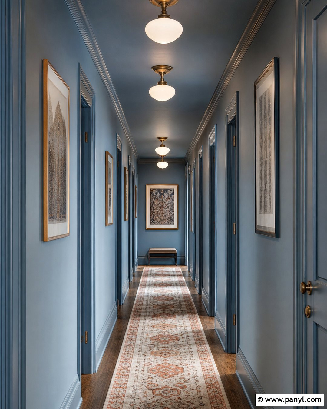 Blue Hallway Walls And Ceiling - 20 How To Paint Walls Blue Ideas