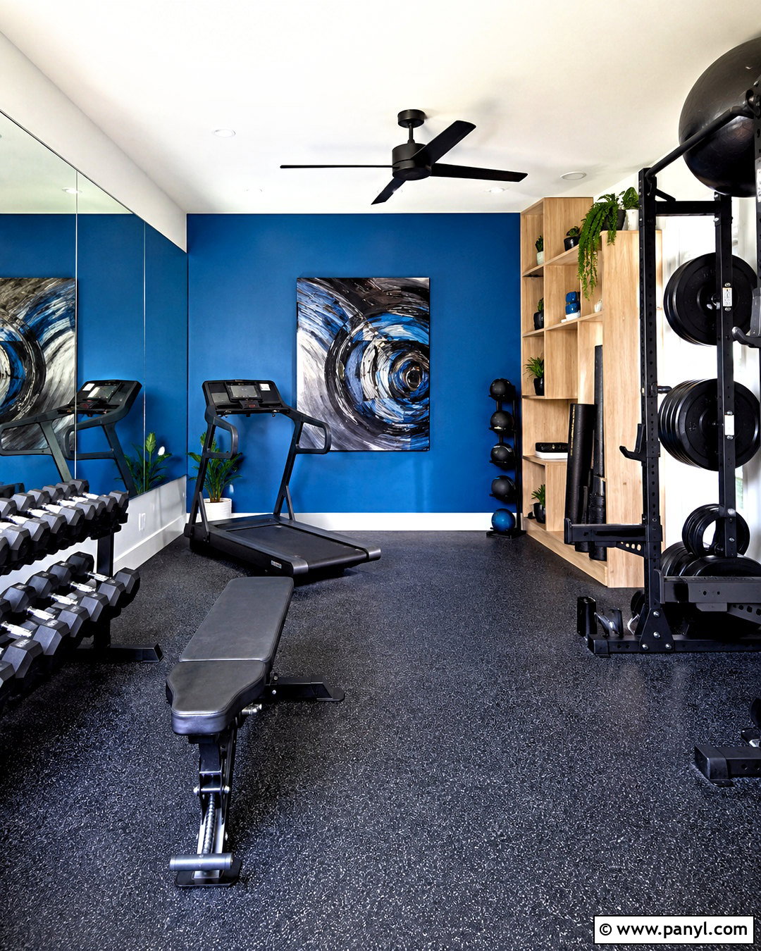 Blue Home Gym Accent Wall - 40 Blue Accent Wall Ideas
