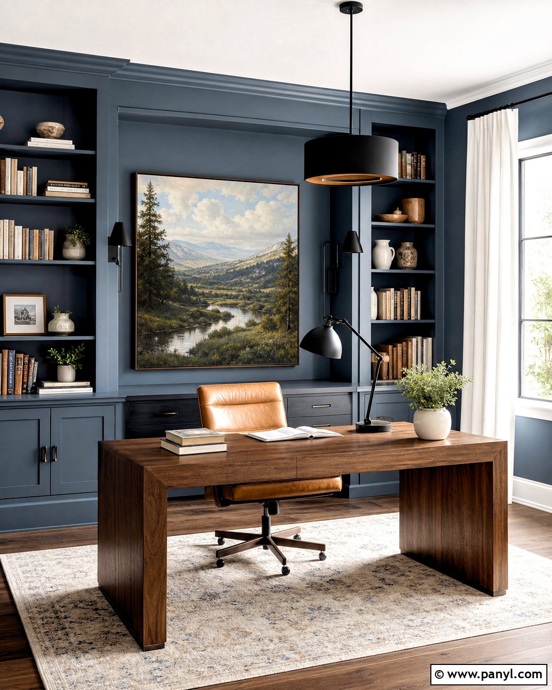 Blue Home Office Walls - 20 blue wall painting ideas