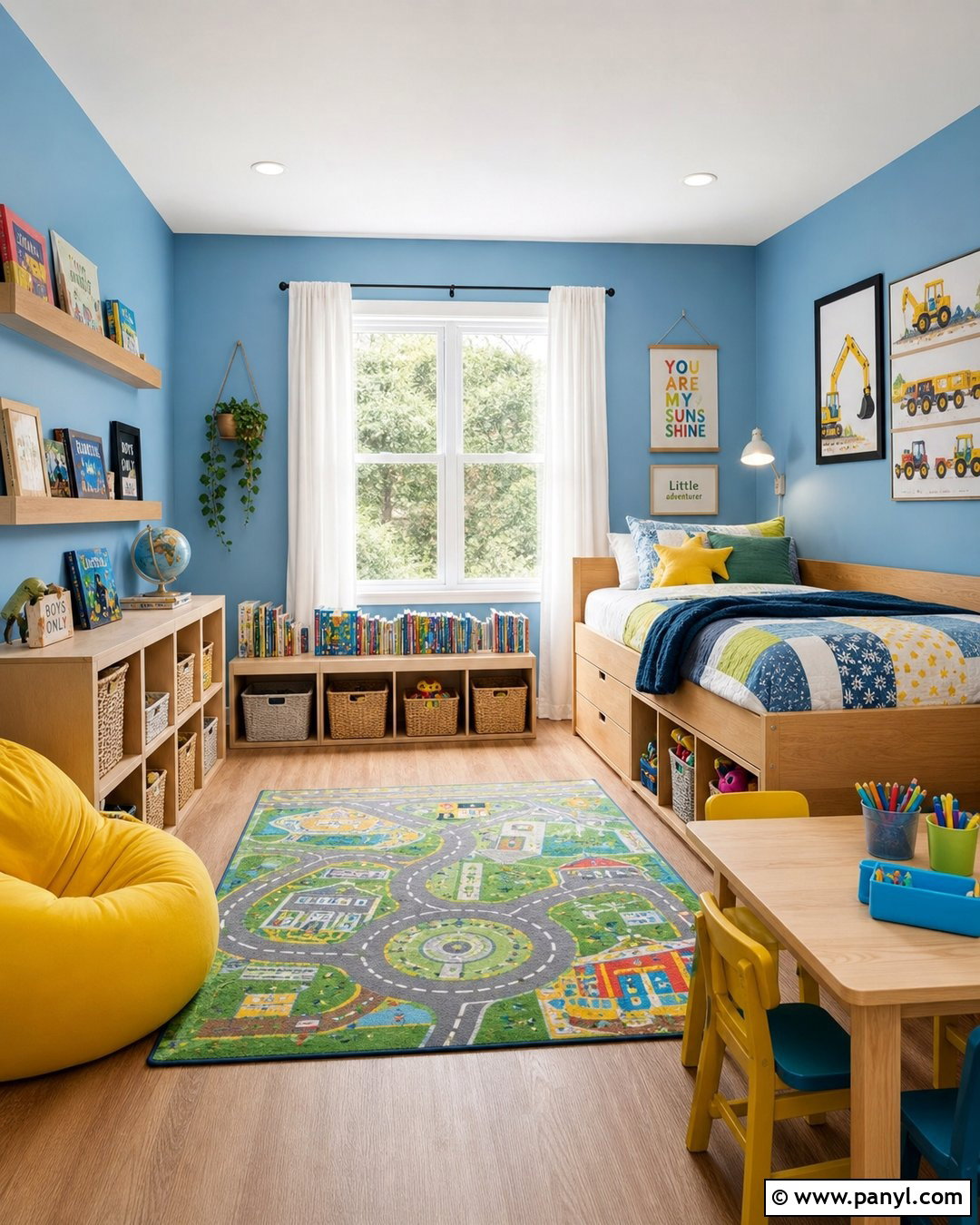 Blue Kids Room Walls - 35 Blue Painted Walls