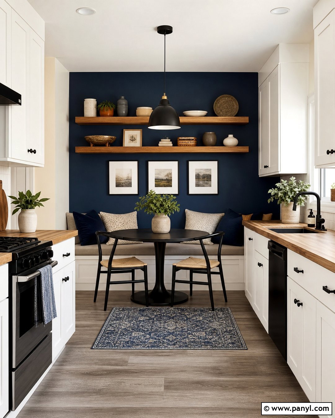 Blue Kitchen Accent Wall - 45 blue kitchen walls
