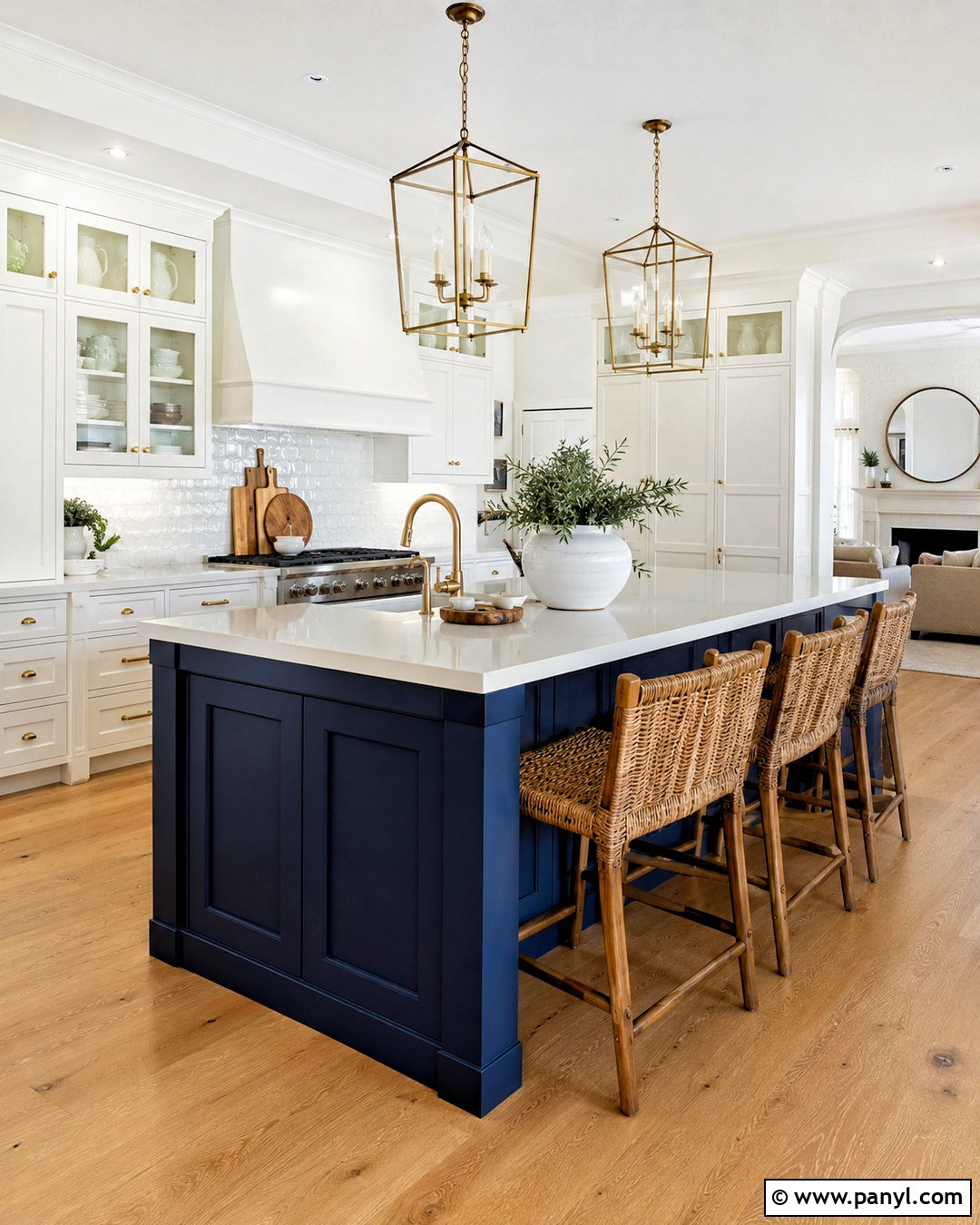 Blue Kitchen Island With White Cabinets - 20 blue kitchens ideas