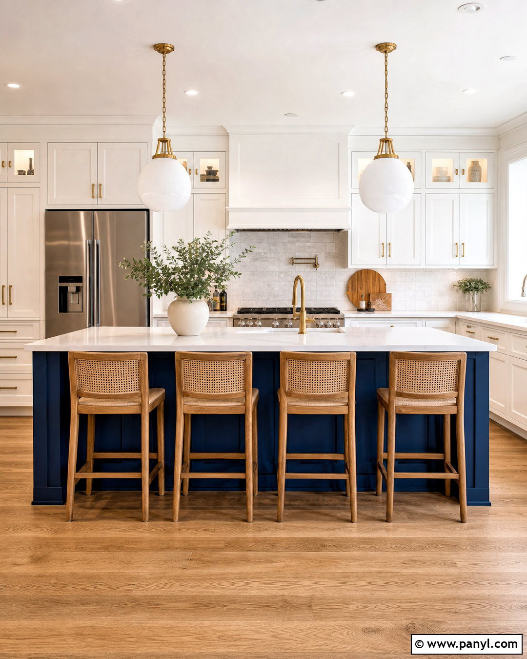 Blue Kitchen Island - 20 blue kitchen designs