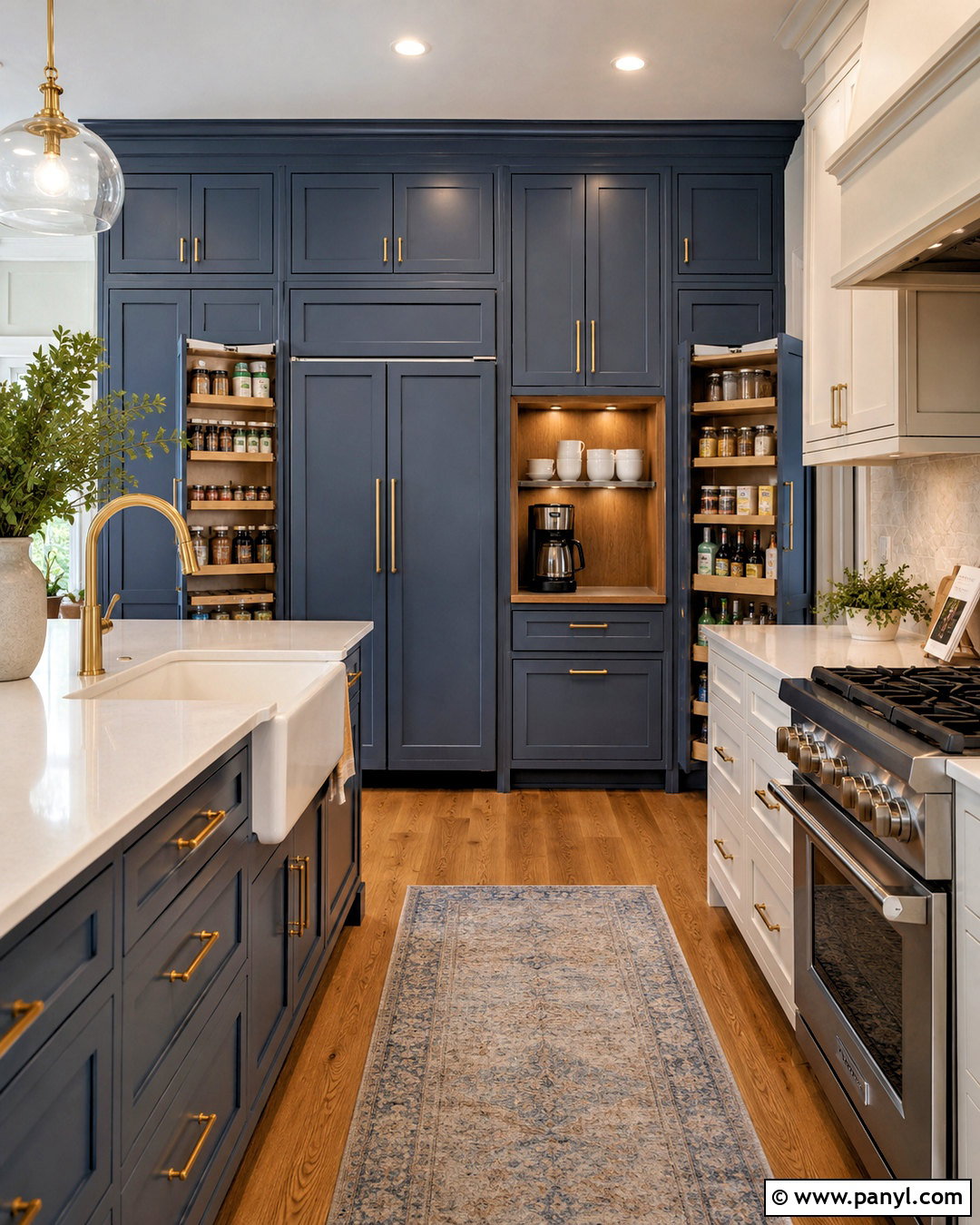 Blue Kitchen Pantry Wall - 20 blue kitchen ideas
