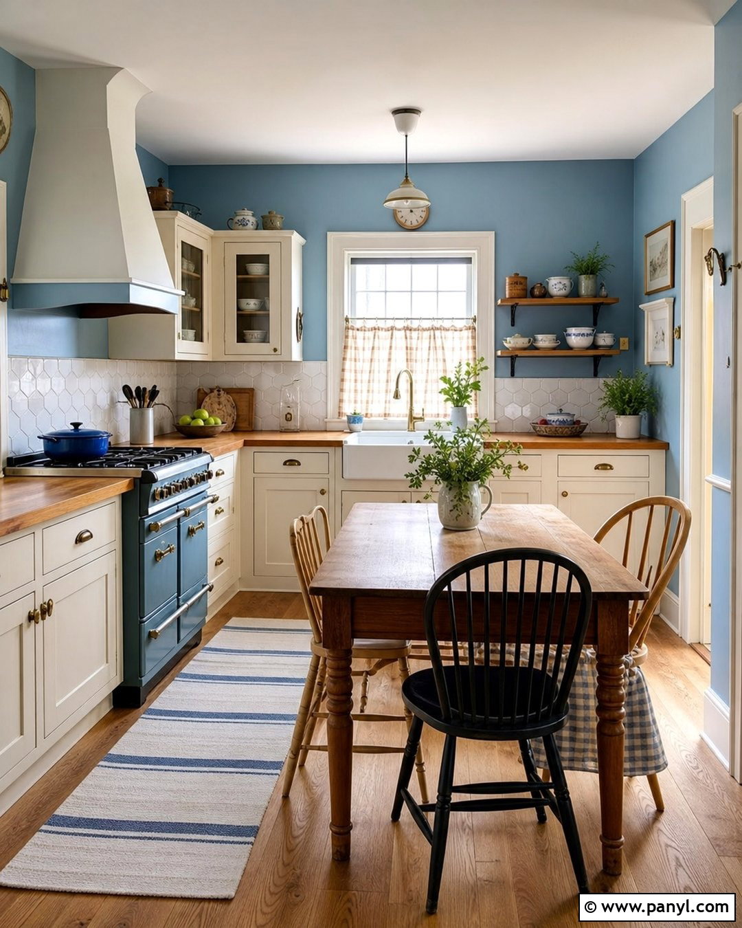Blue Kitchen Walls For A Cottage Kitchen - 45 blue kitchen walls