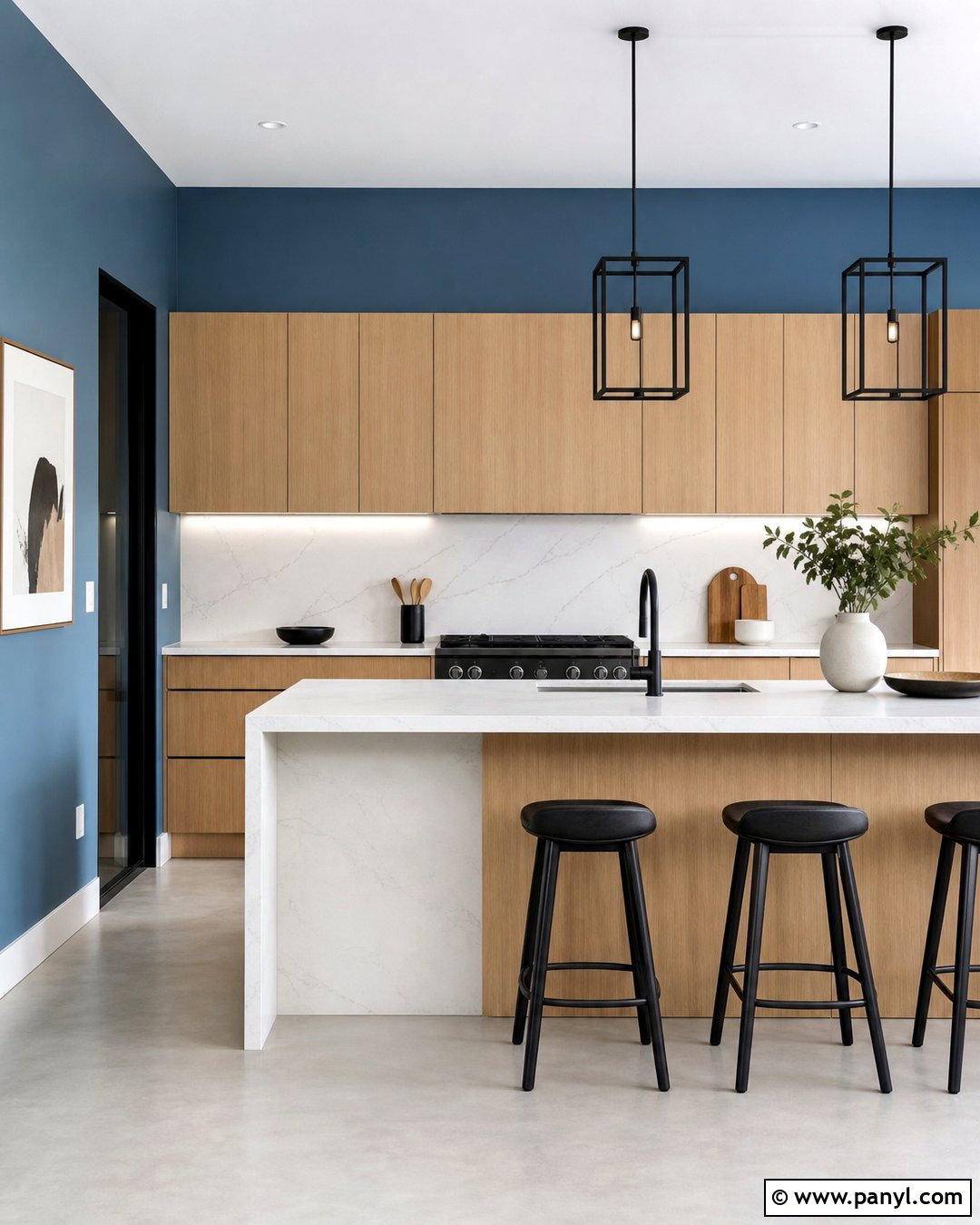 Blue Kitchen Walls For A Modern Kitchen - 45 blue kitchen walls
