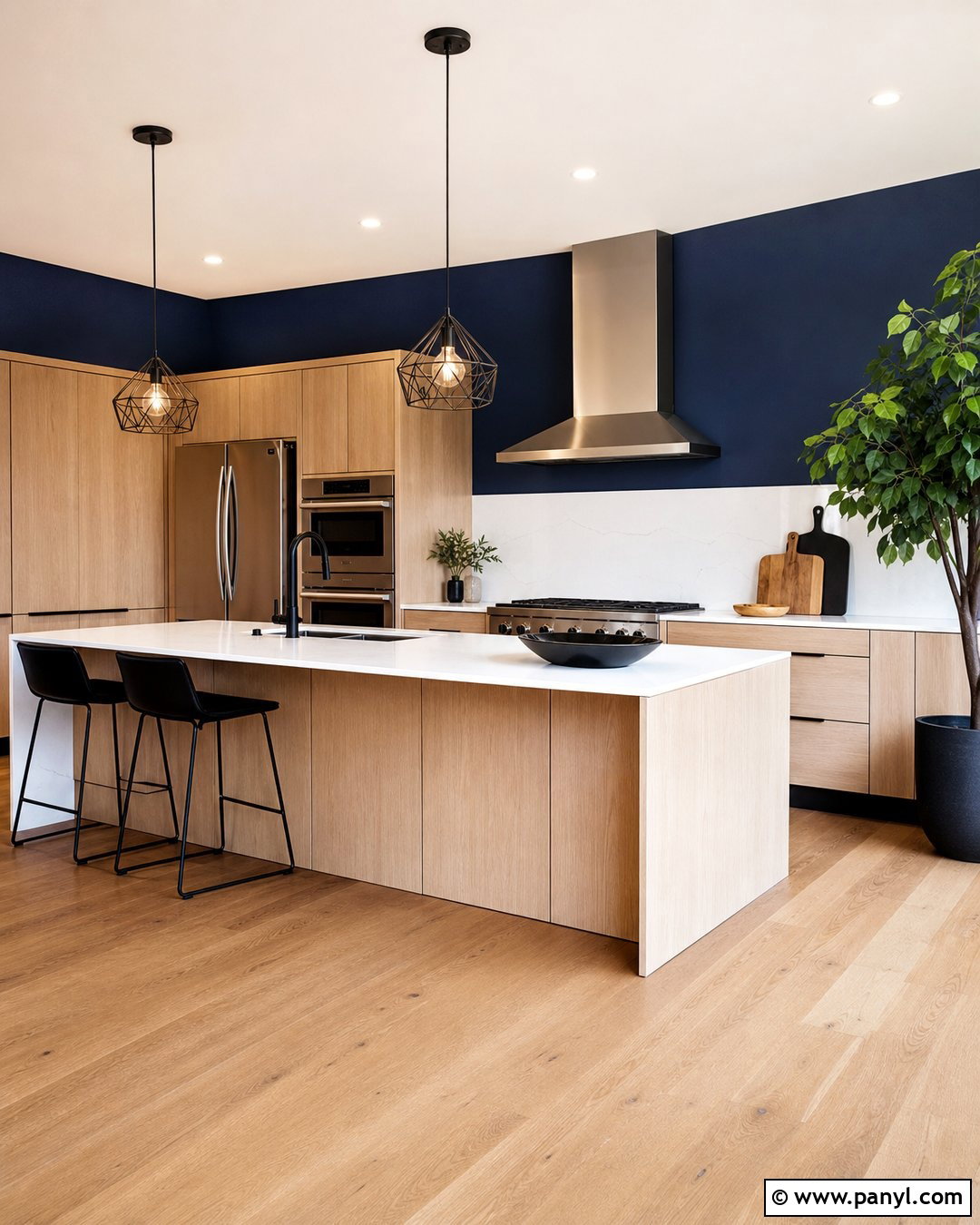 Blue Kitchen Walls In A Modern Kitchen - 35 blue walls kitchen ideas