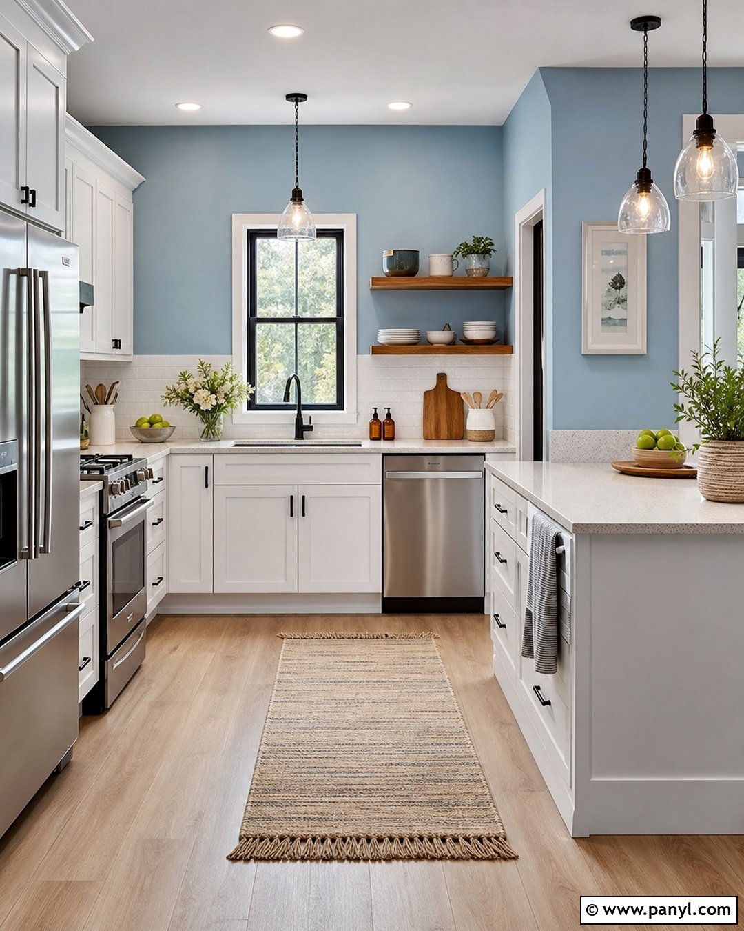 Blue Kitchen Walls In A Small Kitchen - 35 blue walls kitchen ideas