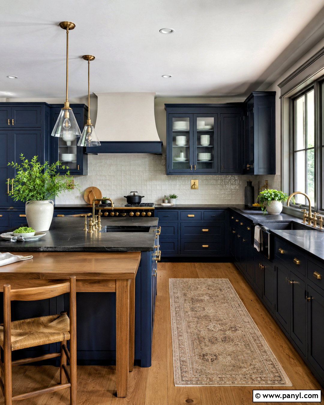 Blue Kitchen With Black Countertops - 20 blue kitchen ideas