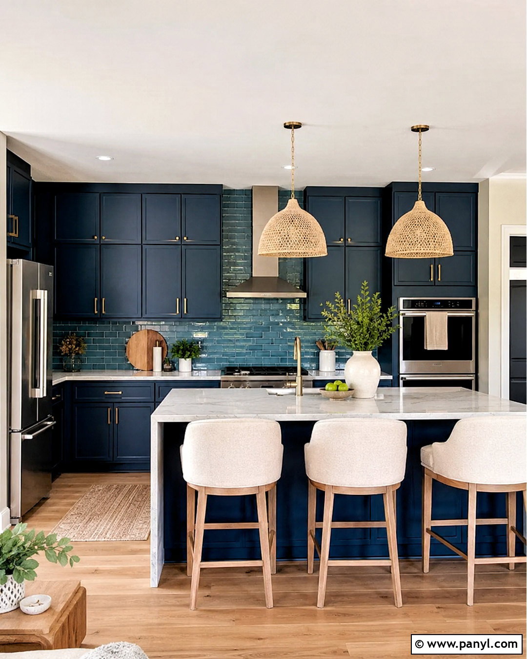 Blue Kitchen With Blue Backsplash - 20 blue kitchen ideas