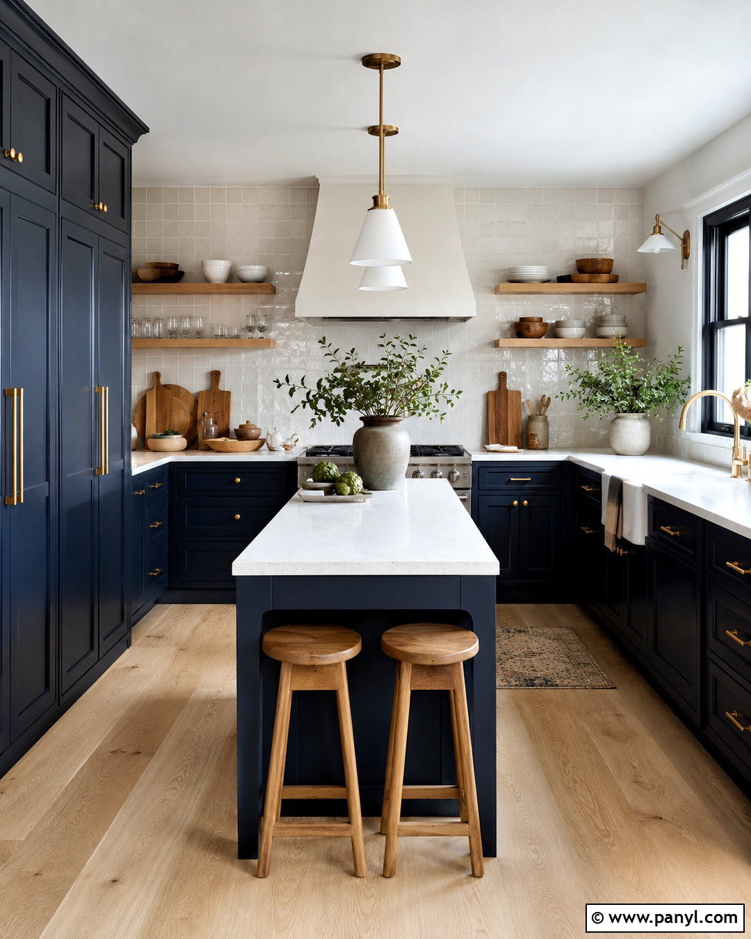 Blue Kitchen With Open Shelves - 20 moody blue kitchen ideas