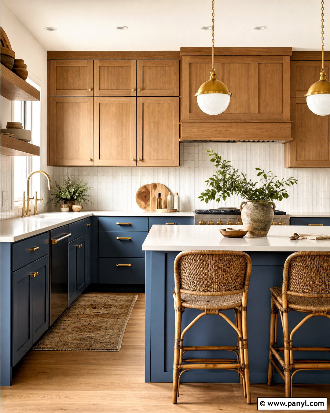 Blue Kitchen With White Oak Cabinets - 20 blue color room ideas