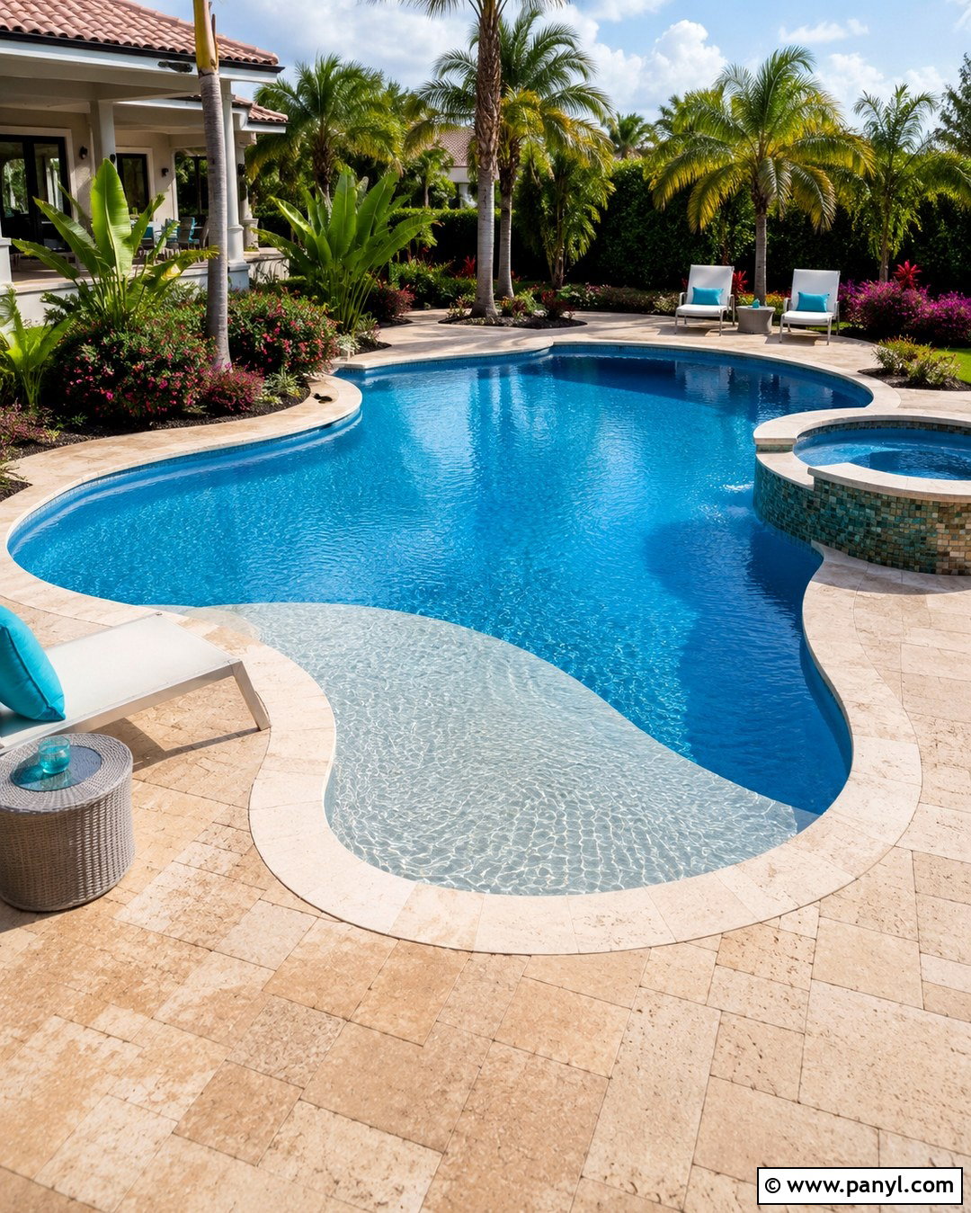 Blue Lagoon PebbleTec Pool - 20 pebble tech colors