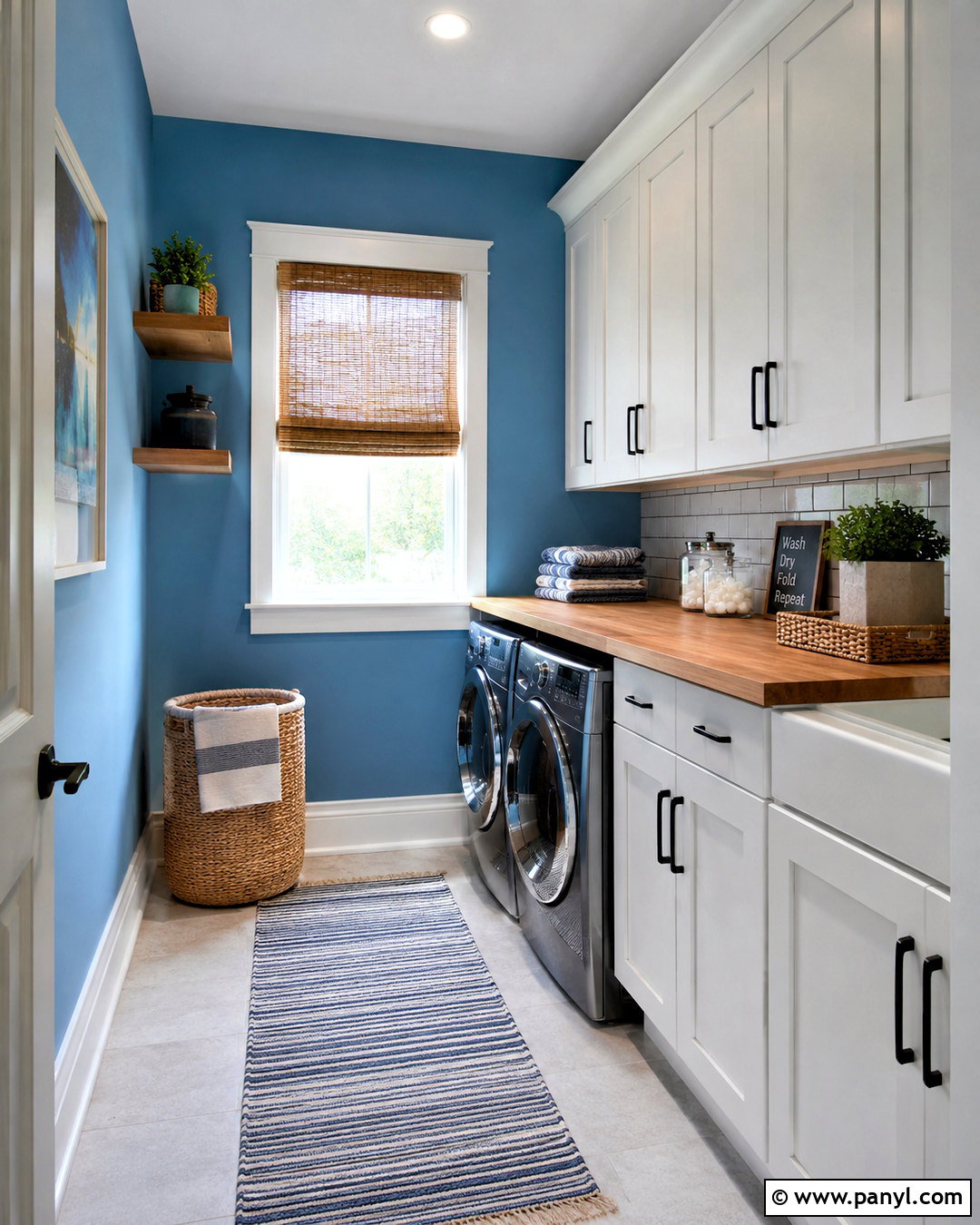 Blue Laundry Room - 40 blue wall paint ideas