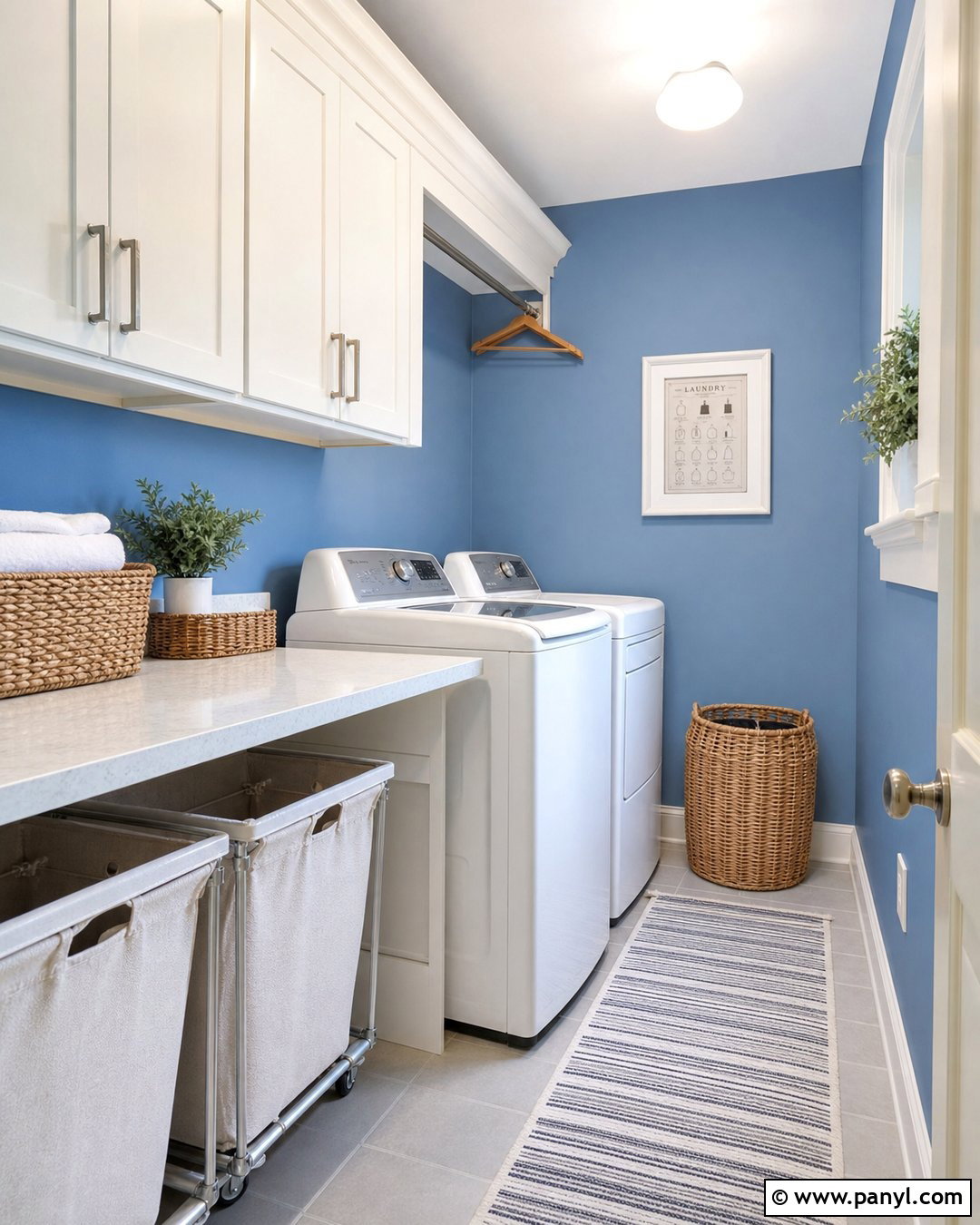Blue Laundry Room Walls - 35 Blue Painted Walls