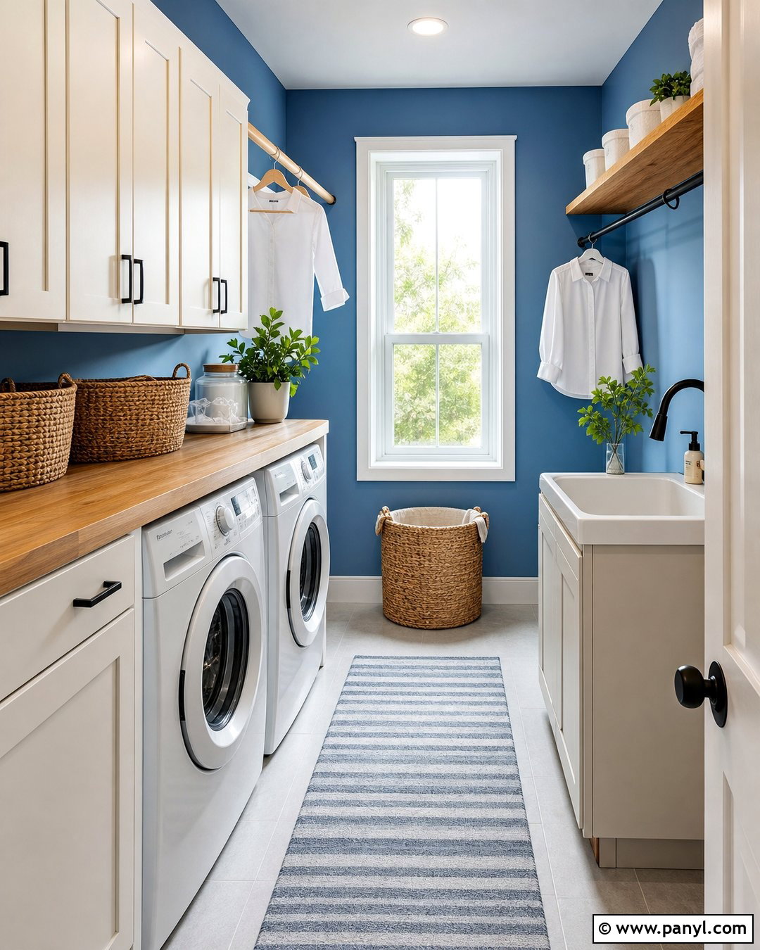 Blue Laundry Room - 30 blue walls room ideas