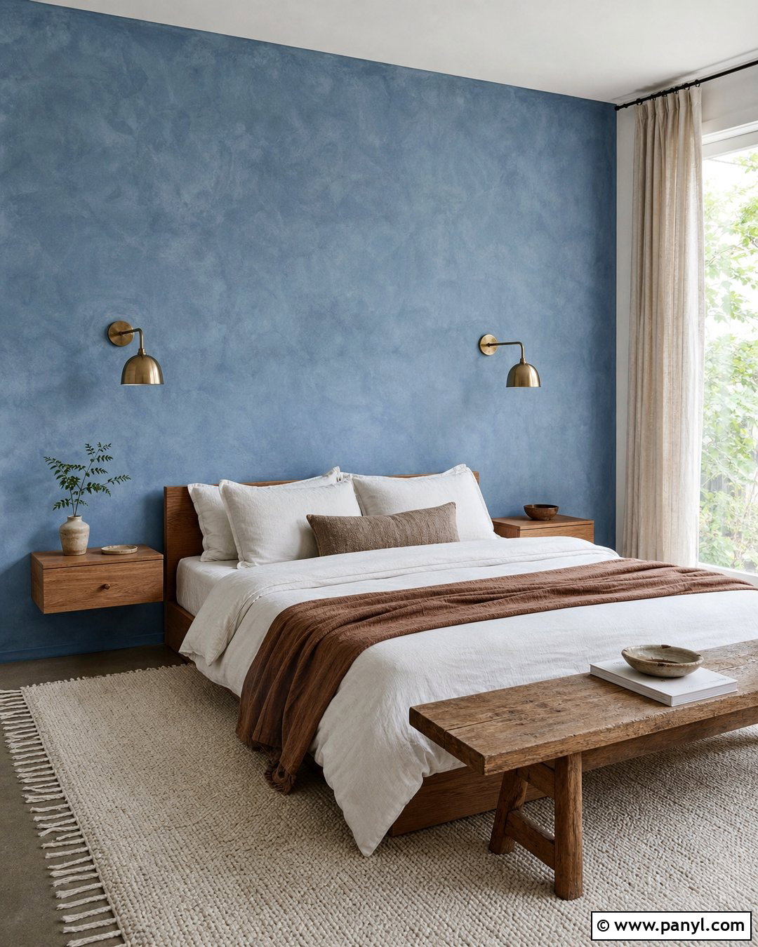 Blue Limewash Bedroom Walls - 50 blue walls