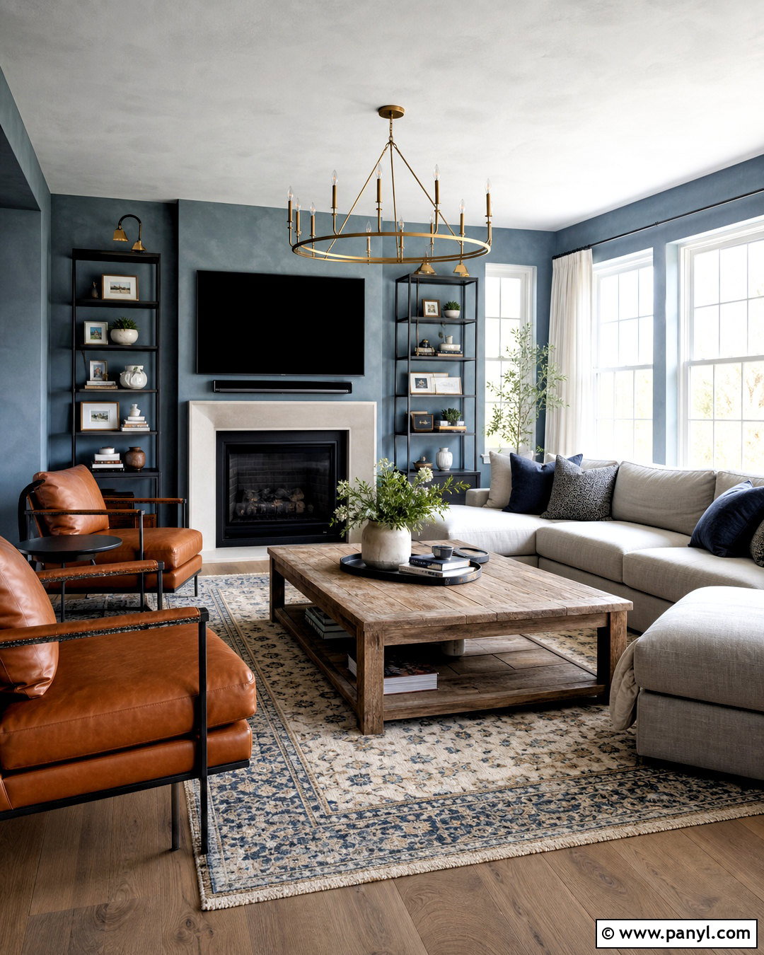 Blue Limewash Living Room - 20 limewash walls living rooms
