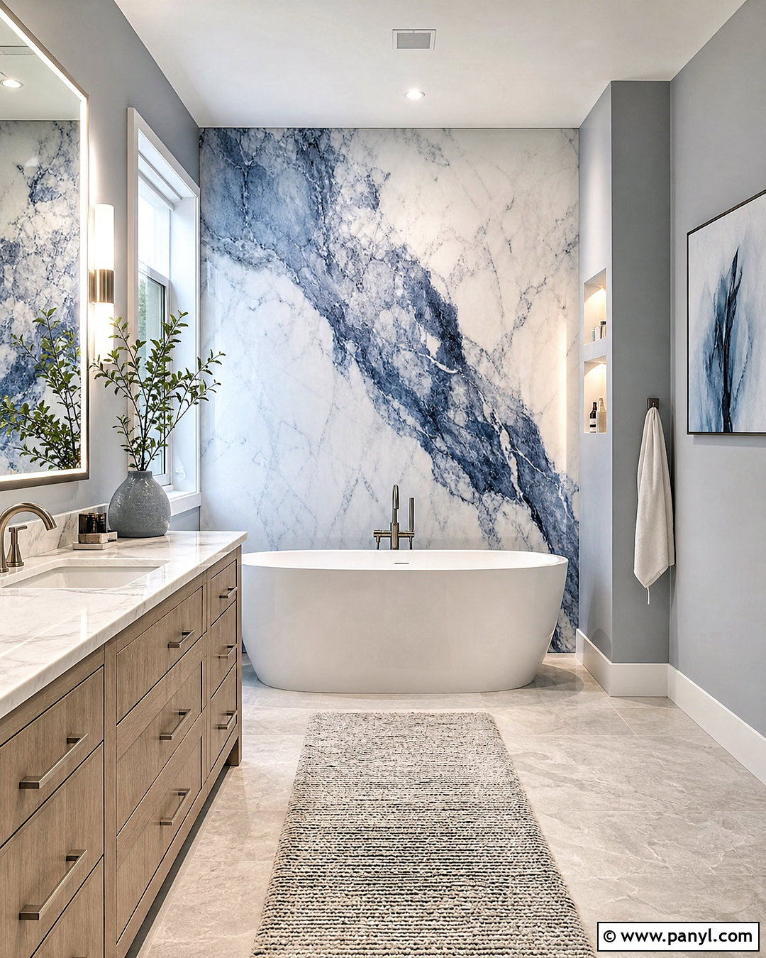 20 Blue Accent Wall Bathroom Ideas for a Chic Spa-Like Refresh