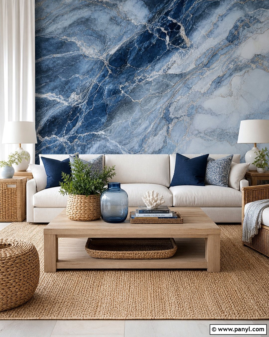Blue Marble Wallpaper Living Room - 30 Marble Wallpaper Living Room Ideas