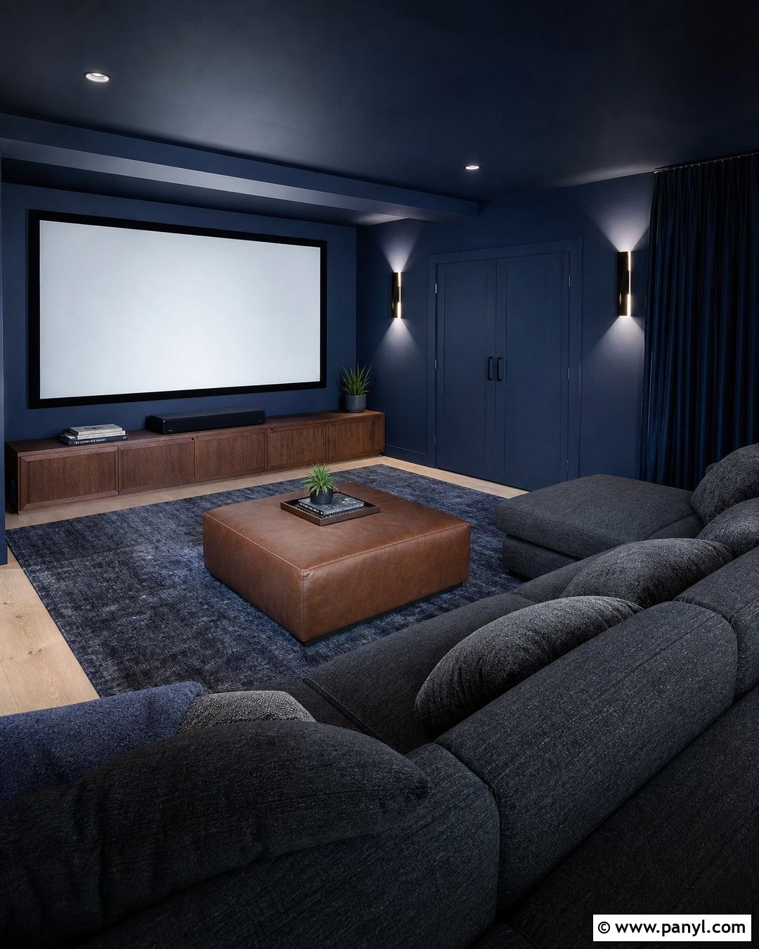 Blue Media Room Walls - 50 blue walls