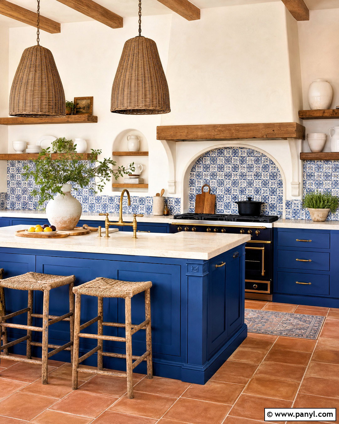 Blue Mediterranean Kitchen - 20 blue kitchen designs