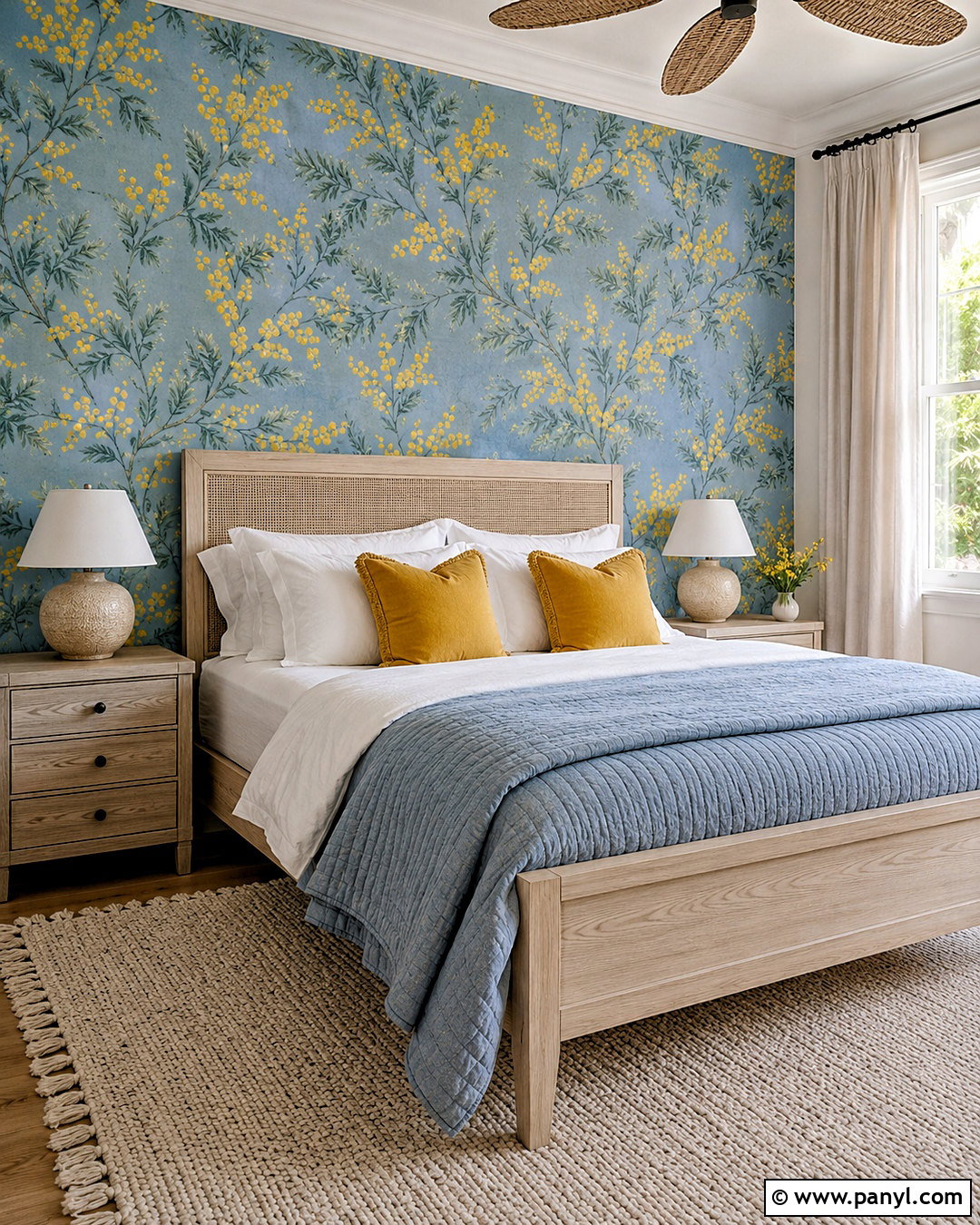 Blue Mimosa Wallpaper - 20 mimosa wall ideas