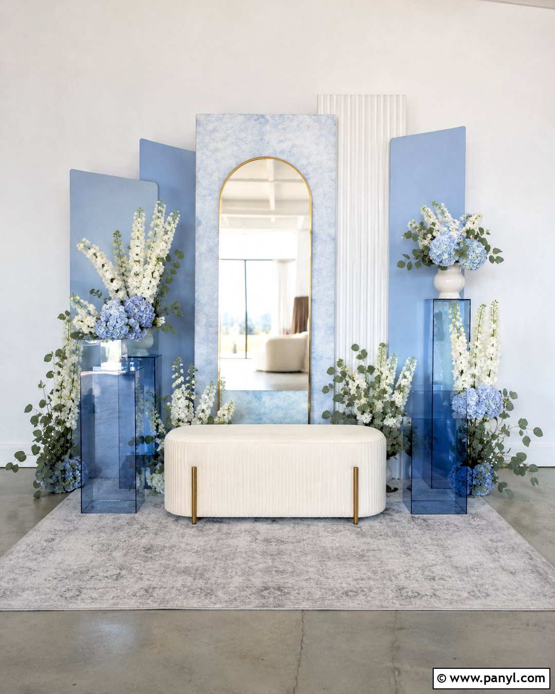 Blue Mirror Backdrop - 20 mirror backdrop ideas