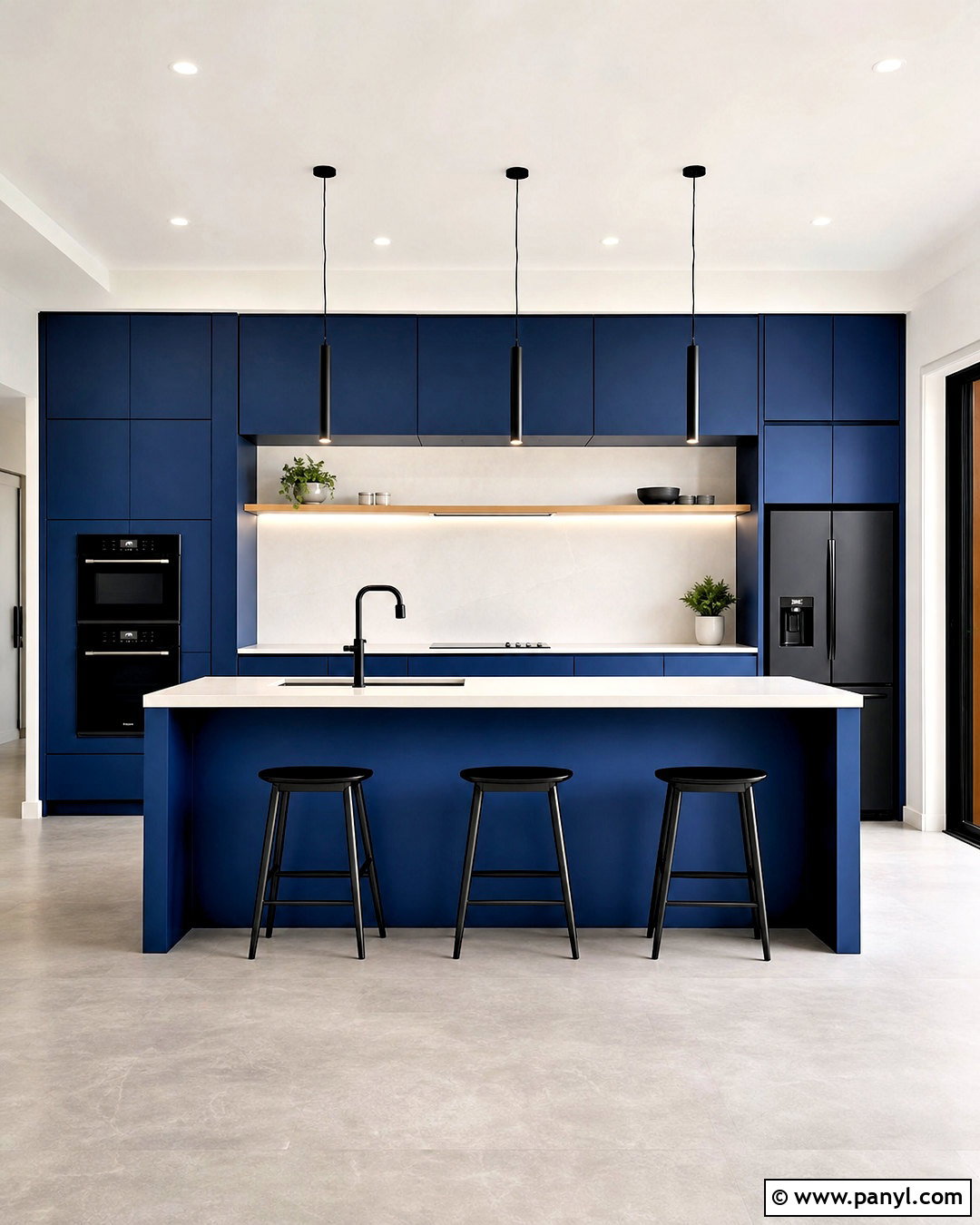 Blue Modern Kitchen - 20 blue kitchen interior ideas