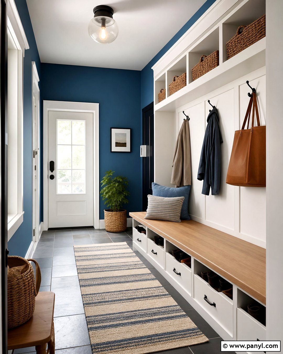 Blue Mudroom Walls - 50 blue walls