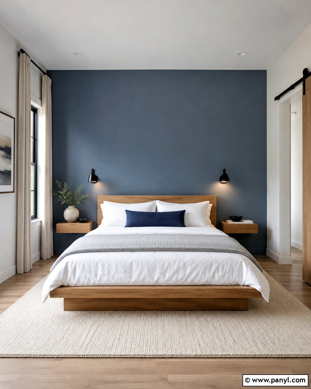 Blue Ombre Accent Wall - 40 Blue Accent Wall Ideas