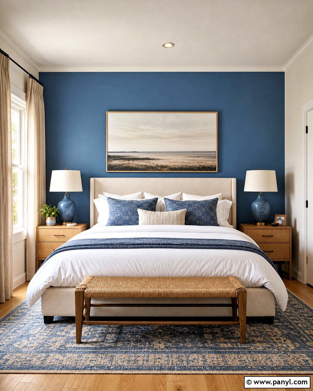 Blue Paint Accent Wall Bedroom - 20 blue interior paint ideas