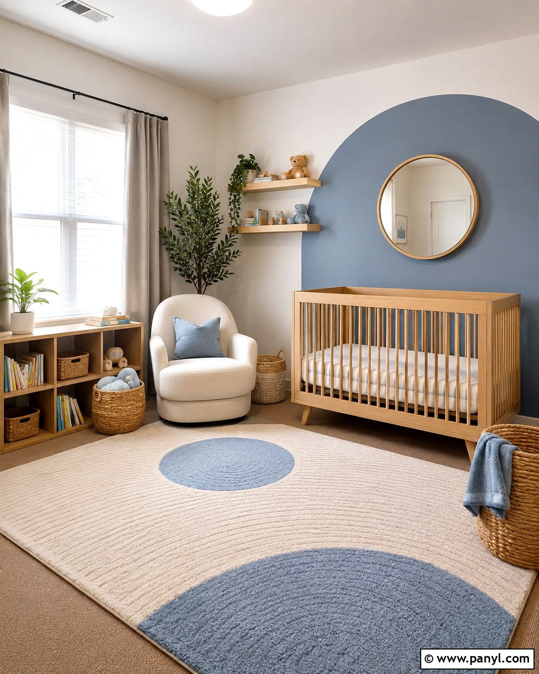 Blue Painted Arch Nursery - 20 Blue Accent Wall Nursery Baby Boy Ideas