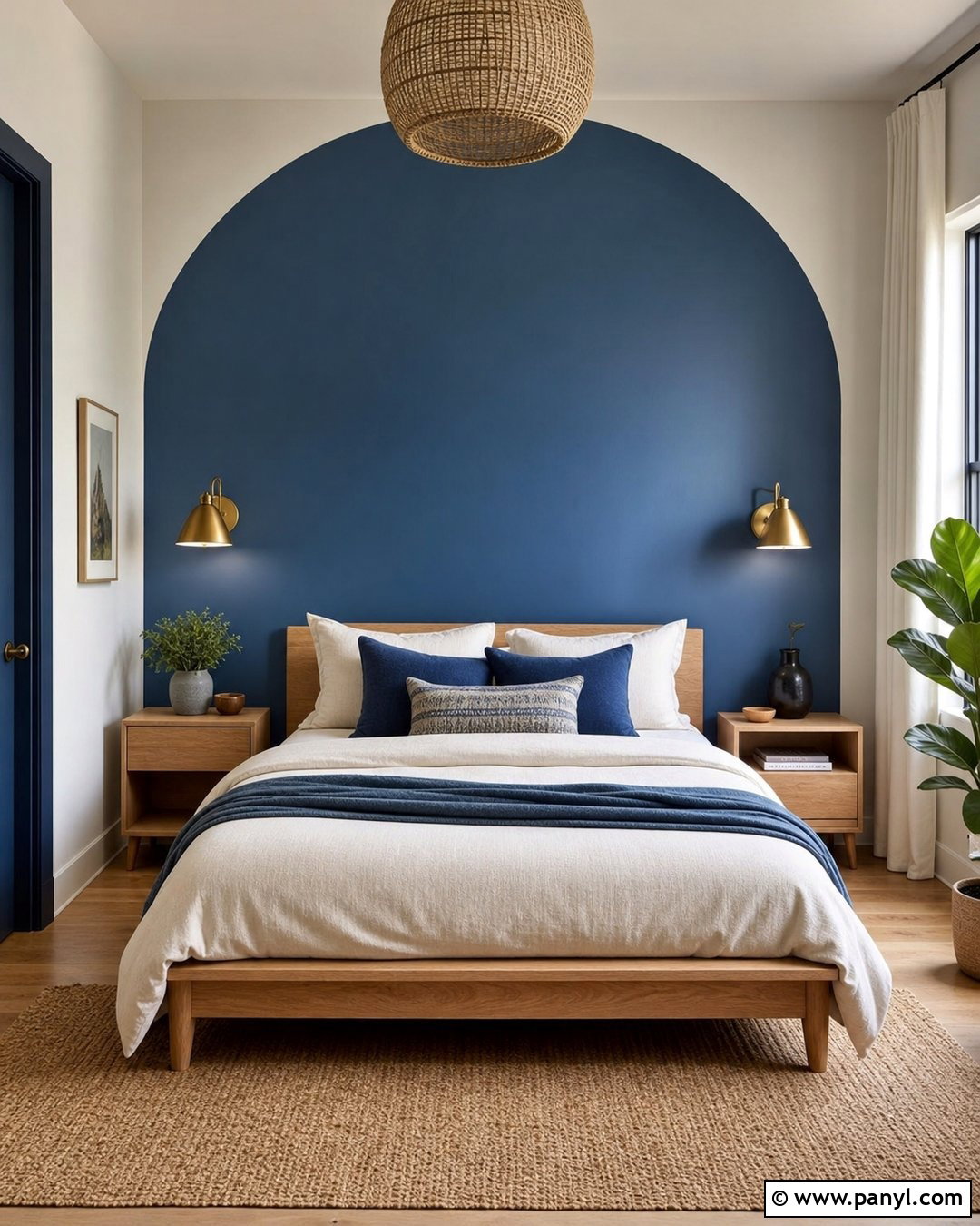 Blue Painted Wall Arch - 20 How To Paint Walls Blue Ideas