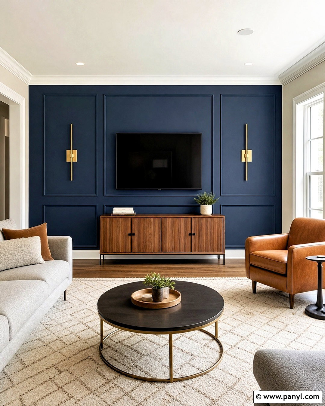 Blue Panel TV Wall Wallpaper - 20 tv wall wallpaper ideas