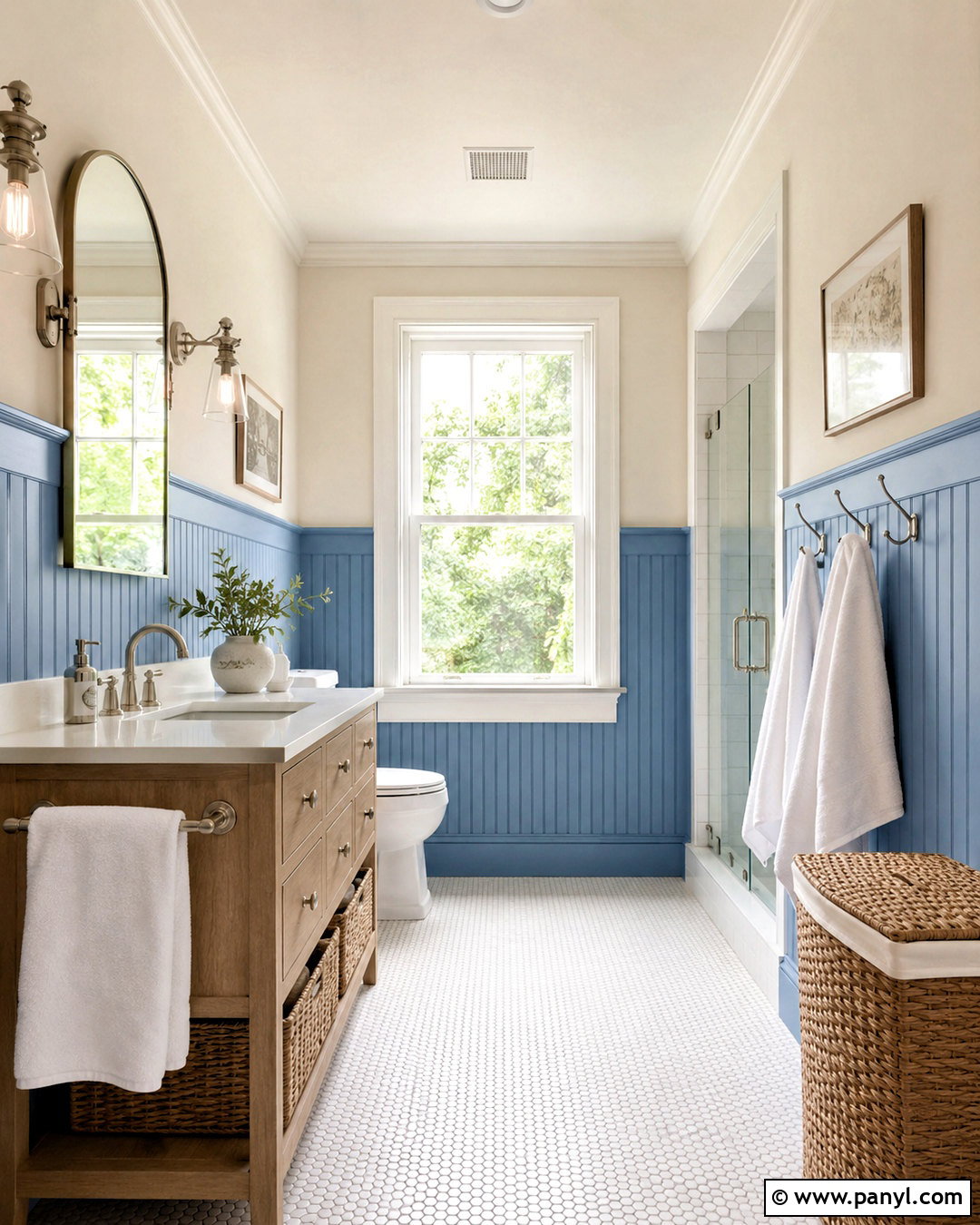 Blue Panelling Bathroom - 20 blue panelling ideas