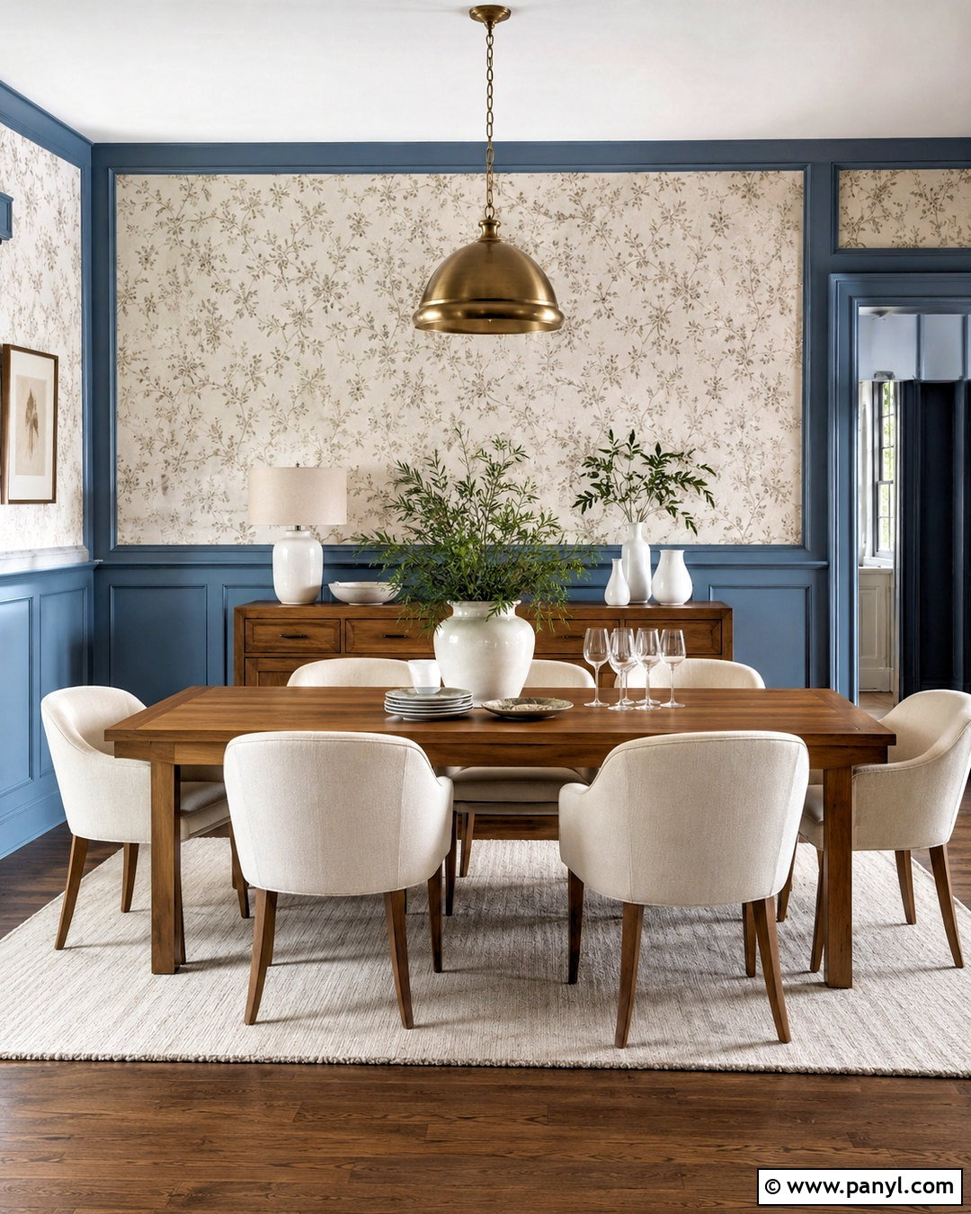 Blue Panelling Dining Room - 20 blue panelling ideas