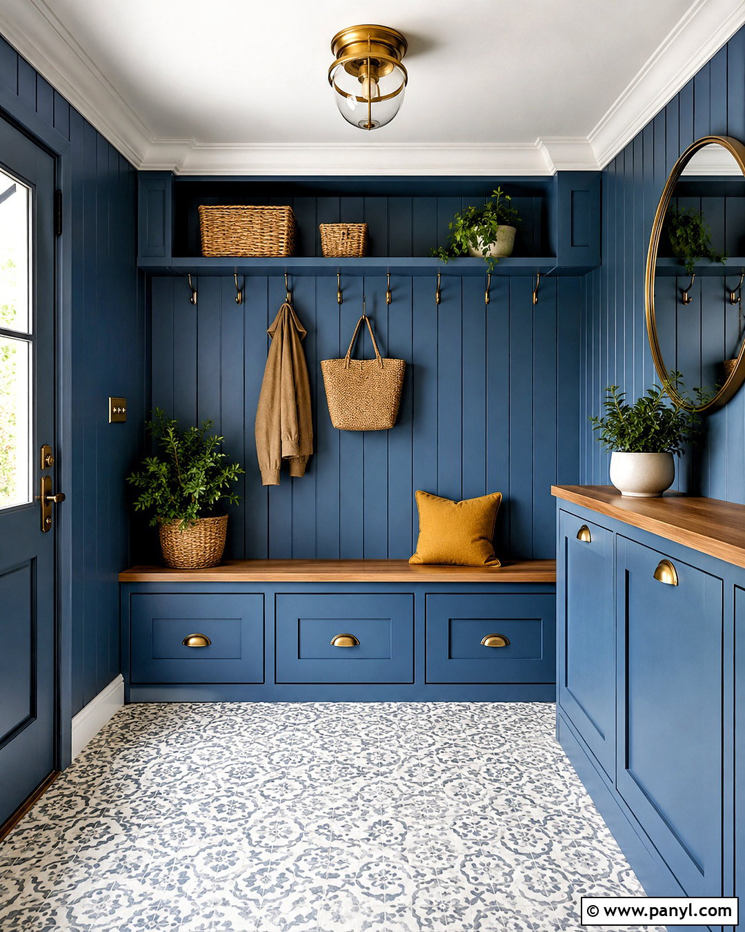 Blue Panelling Entryway - 20 blue panelling ideas