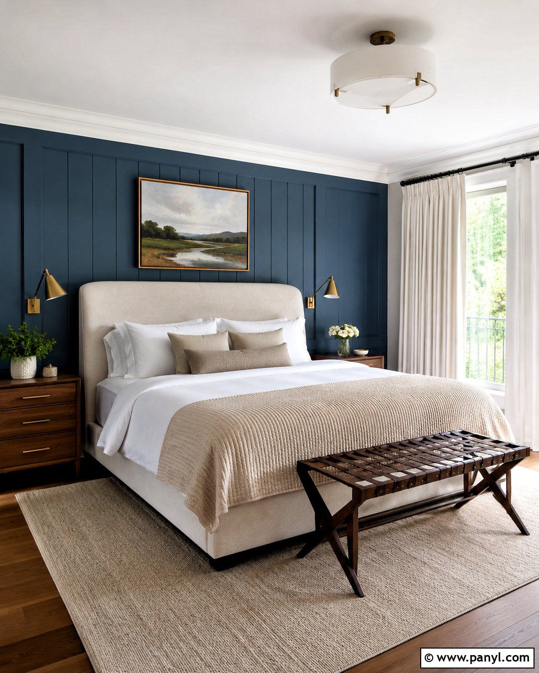 Blue Panelling Guest Bedroom - 20 blue panelling ideas