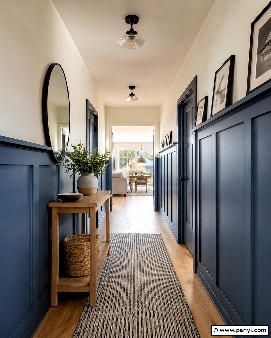Blue Panelling Hallway - 20 blue panelling ideas