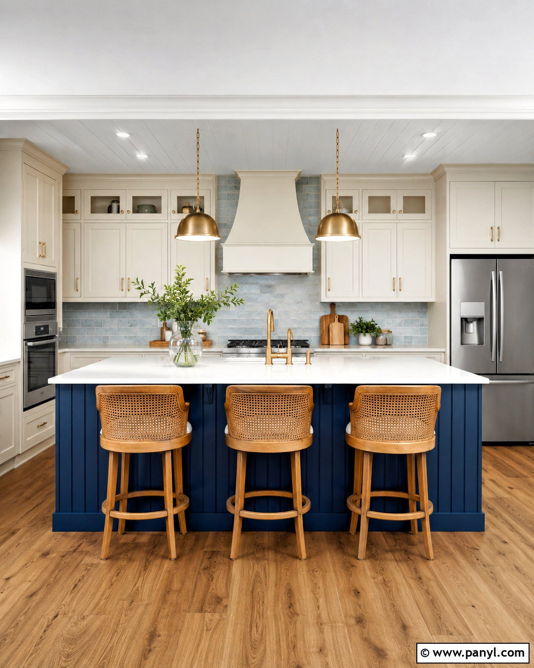 Blue Panelling Kitchen Island - 20 blue panelling ideas