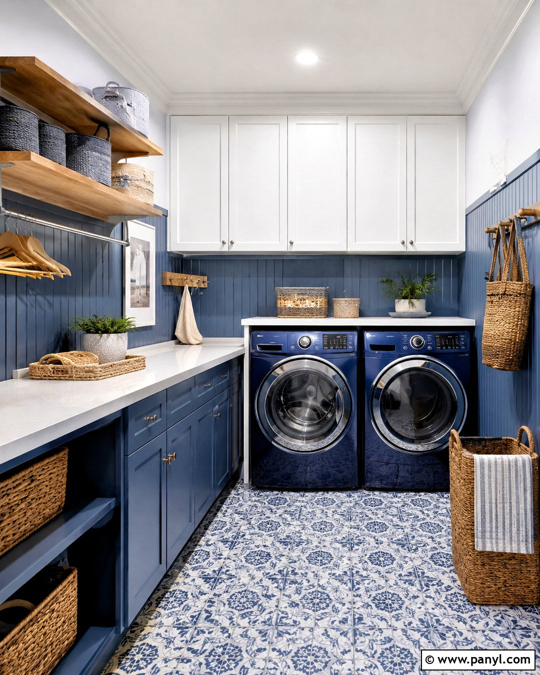 Blue Panelling Laundry Room - 20 blue panelling ideas