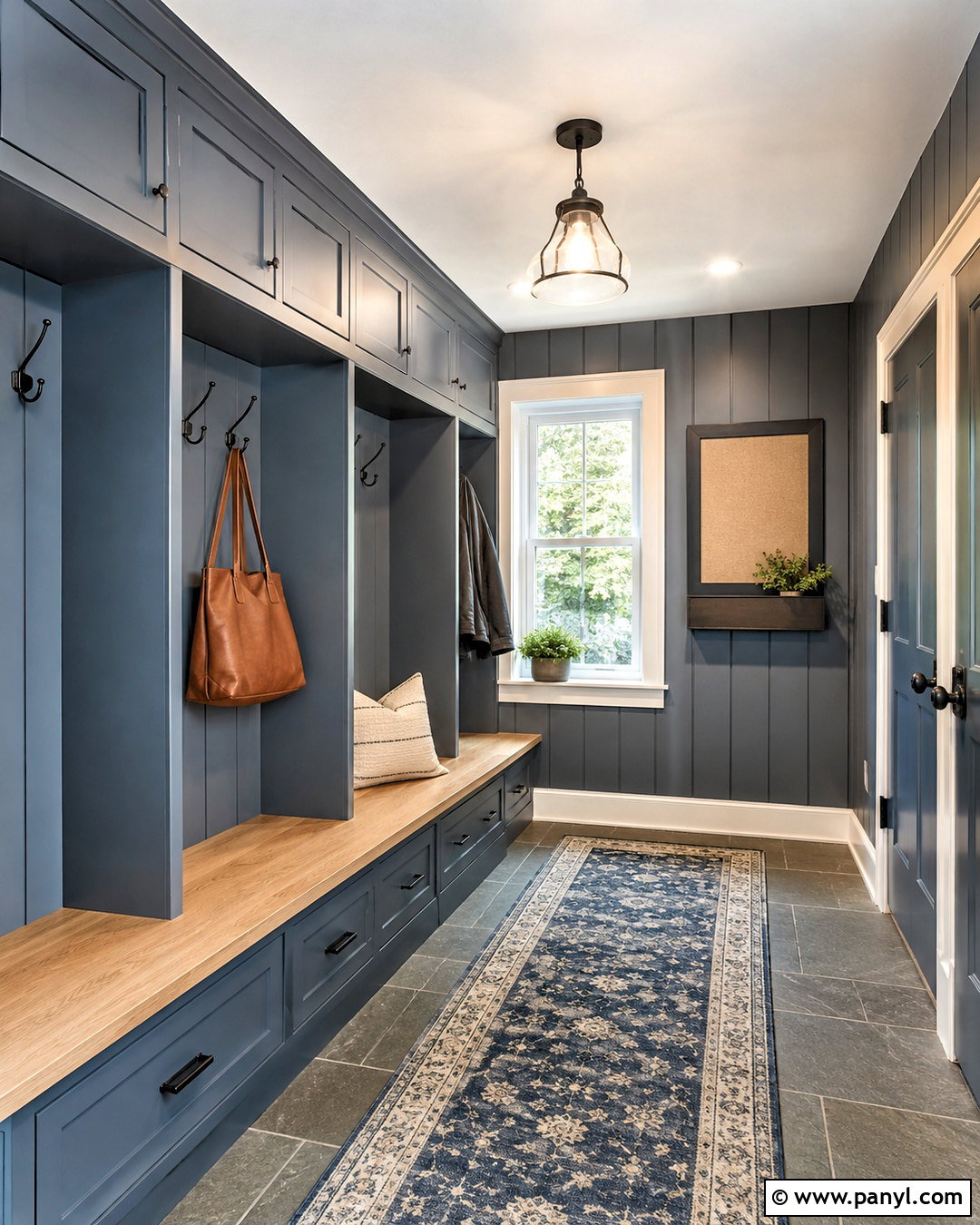 Blue Panelling Mudroom - 20 blue panelling ideas