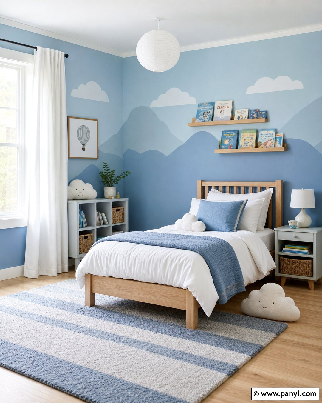 Blue Pastel Ombre Wall - 20 Pastel Ombre Wall In Kids Room Ideas