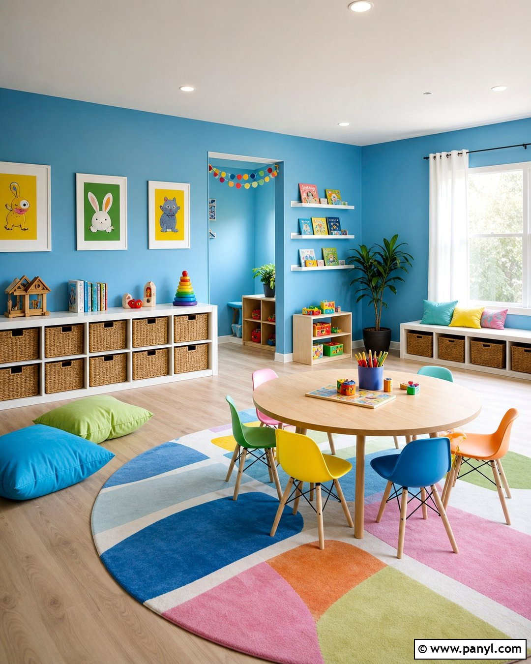 Blue Playroom - 30 blue walls room ideas