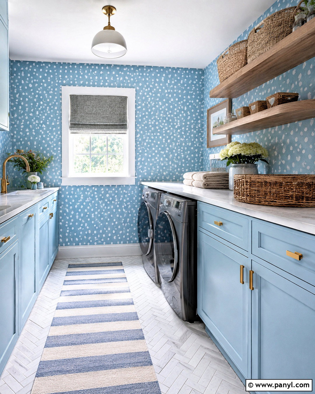 Blue Polka Dot Laundry Room - 20 polka dot design ideas