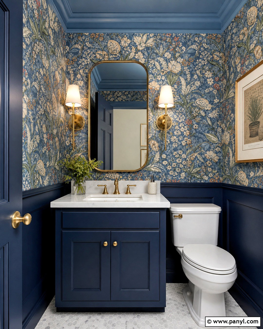 Blue Powder Room Wallpaper - 20 blue room design ideas